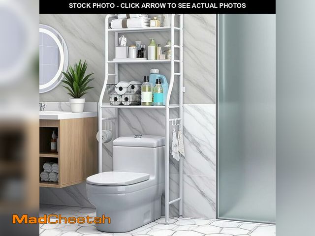 Lot 74-14348910 - MilleLoom 3-Tier Over the Toilet Storage, Metal Bathroom Shelve, Over Toilet Bathroom Organizer, Spa...