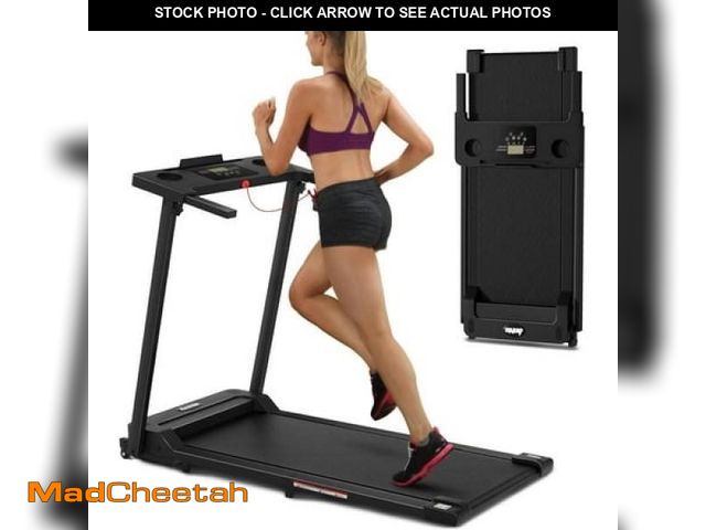 Lot 74-12473362 - 300 Lbs Portable Folding Treadmill  3.0 HP Foldable Compact Treadmill for Home Office  Walking Runni...