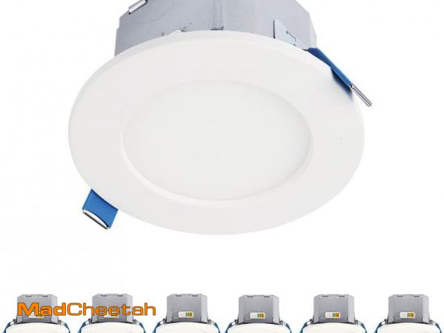 Lot 74-12028758 - HALO CJB 4 inch 5CCT Canless Recessed Integrated LED Downlight with Attached JBOX 6 Pack - UNUSED