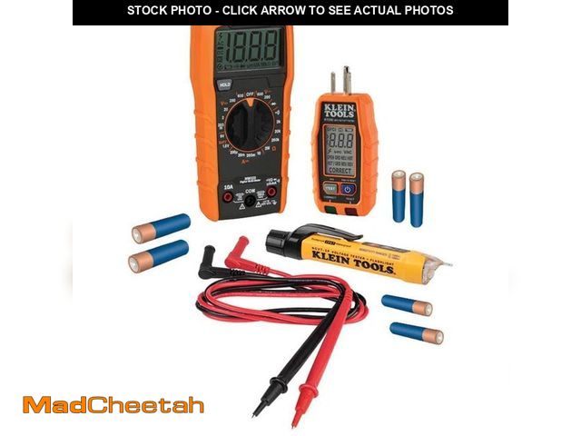 Lot 74-12672222 - Klein Tools Multimeter, Voltage Tester and Outlet Tester Premium Electrical Tool Set - UNUSED