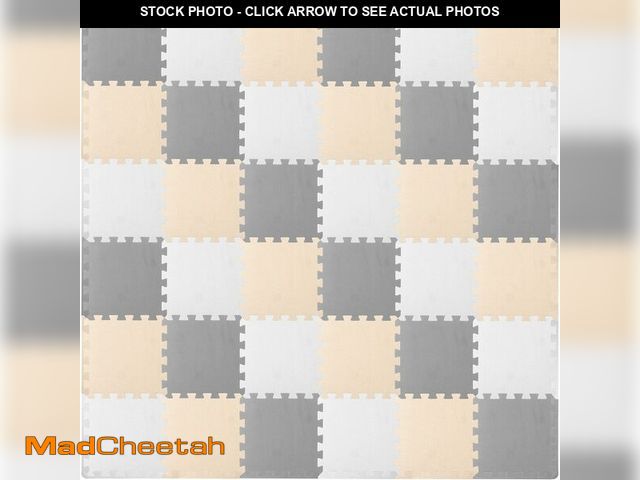 Lot 74-13042352 - ProSource Foam Puzzle Floor Play Mat for Kids and Babies with Solid Colors, 36 or 16 Interlocking Ti...