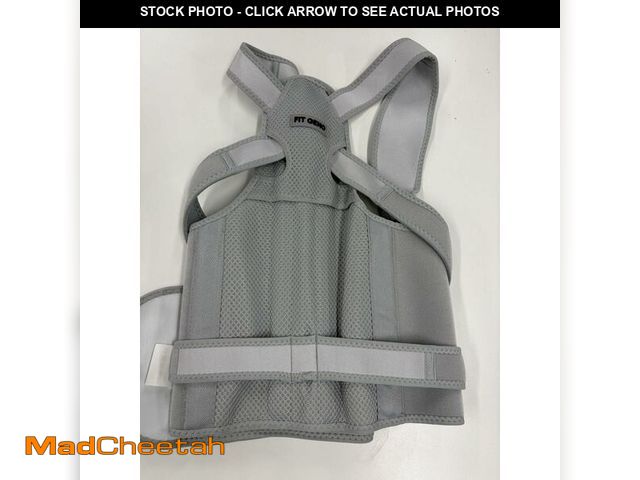 Lot 74-14059314 - Fit Geno Back Brace Posture Corrector for Women and Men, Shoulder Straightener, Adjustable Full Back...