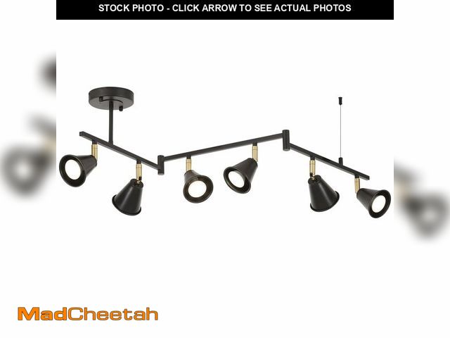 Lot 74-14213292 - SEEBLEN 6-Light Modern Track Lighting Fixtures Ceiling, Flexible Foldable Arm and Rotatable Light He...