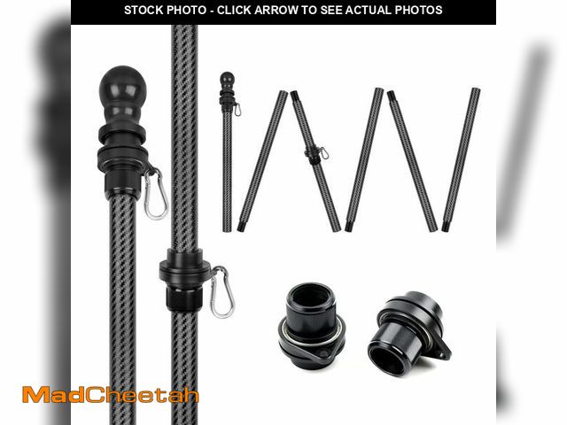 Lot 74-14427119 - HIBLE 8 Foot Black Flag Pole 1 Inch Carbon Fiber Flag Pole for House Porch - UNUSED