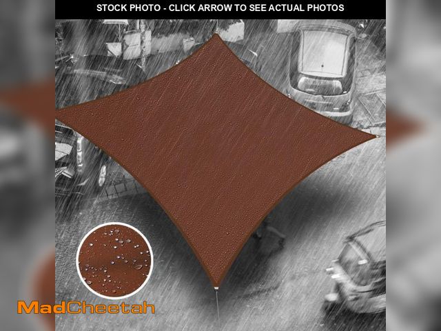 Lot 74-12441794 - Royal Shade 7' x 12' Brown Rectangle Waterproof Sun Shade Sail Canopy Awning, UPF50+ 98% UV Blockage...