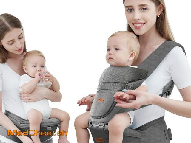 Lot 74-12323727 - Baby Carrier with Hip Seat, Baby Carrier Newborn to Toddler, 6-in-1 Ways to Carry, All Seasons, Adju...