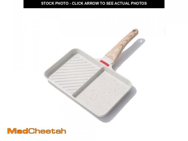 Lot 74-12443709 - Unoschrim Non-stick Aluminum Divided Griddle Pan, 9.8 * 6.3 Inch, 2-Section Versatile Grill Pan for ...