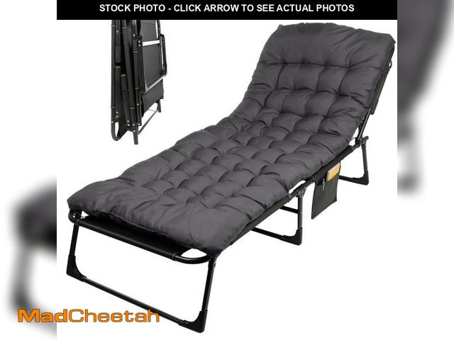 Lot 74-14243149 - Wakeman Outdoors Camping Cot with Mattress, Gray - UNUSED