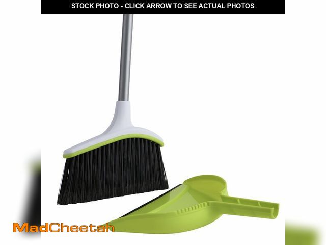 Lot 74-13989096 - Casabella Basics 2-Piece Angled Broom and Dustpan Set, 44" Angled Broom with Long Handle and Dustpan...
