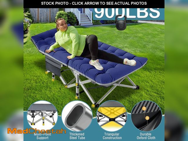 Lot 74-12835244 - (MISSING FRAME ,BAG) Dolemoduo Oversized Camping Cot,XXXL-83*32in Folding Camping Cot Bed for Adults...
