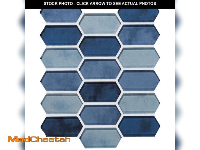 Lot 74-14233381 - MSI Boathouse Picket 10 in. x 12 in. x 8 mm Glass Mesh-Mounted Mosaic wall Tile ( 8.3 sq. ft./case )...