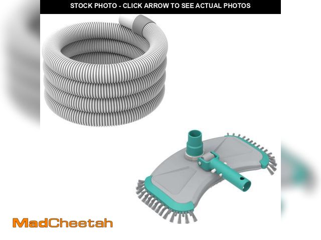 Lot 74-12535785 - Mainstays Cleaning Kit for Pools - Two Piece - Teal &amp; Grey &amp; White - UNUSED