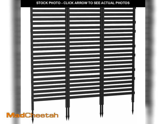 Lot 74-12719745 - Fence Privacy Screen Decorative Garden Fence Panels 12 Pack Plastic No Dig Animal Barrier Fence Air ...