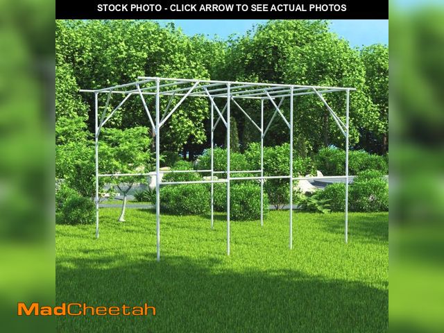 Lot 74-12526209 - *SEE DETAILS* GRASOLAR 118'' L x 79'' W x 90.5'' H Large Grape Vine Support Arch Arbor Gazebo Trelli...