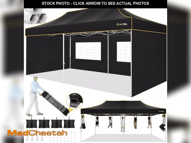 Lot 74-12568912 - COBIZI 10x20 Heavy Duty Pop up Canopy with 4 Sidewalls Commercial Outdoor Tent - UNUSED