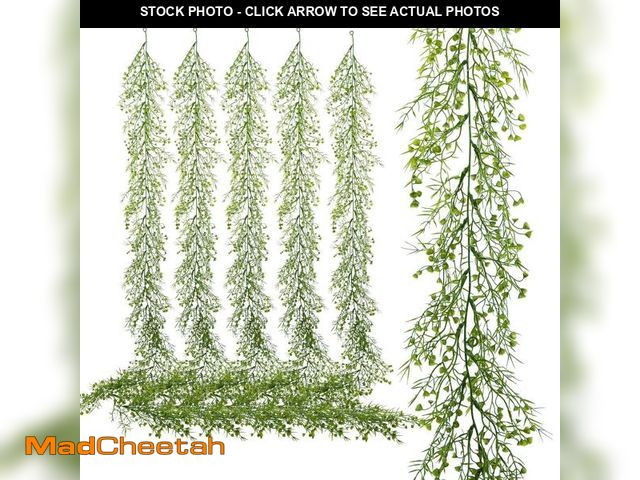 Lot 74-12330419 - PENGYEE 6 Pack 5.57ft Artificial Greenery Garland, Leaf Garland for Room Decor, Garlands for Decorat...