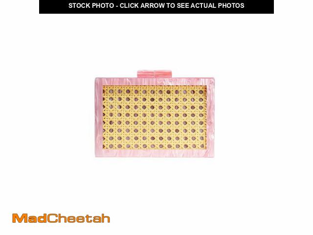 Lot 74-14064166 - RomanticDesign Women Acrylic Handbag Rattan Woven Pattern Square Box Crossbody Handbag Shoulder Bag ...