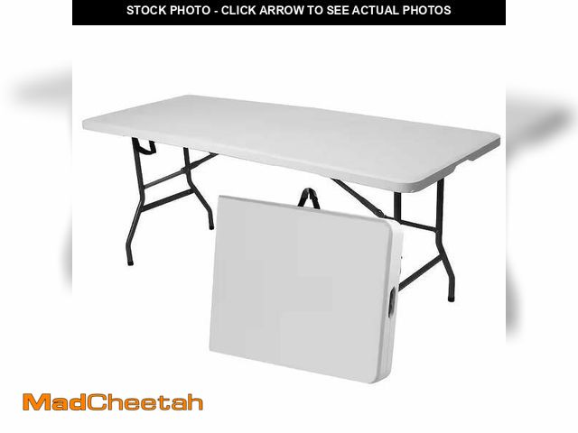 Lot 74-14588255 - Portable Heavy Duty Plastic Folding Table, Portable Dining Table Indoor Outdoor with Carrying Handle...
