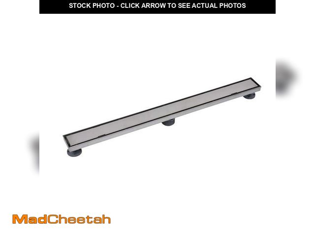 Lot 74-13693395 - Oatey Designline 36 in. Stainless Steel Linear Shower Drain with Tile-In Pattern Drain Cover - UNUSE...