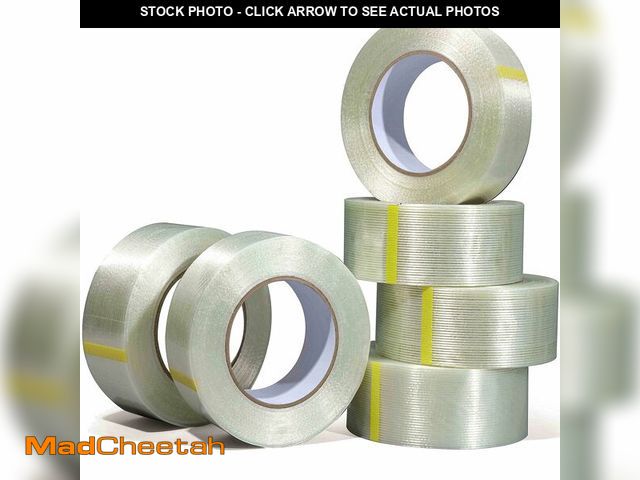 Lot 74-12718450 - Valley'sYuMiao 6 Pack Mono Filament Strapping Tape, 2 inÃâ60yds, Reinforced Strapping Fiberglass ...