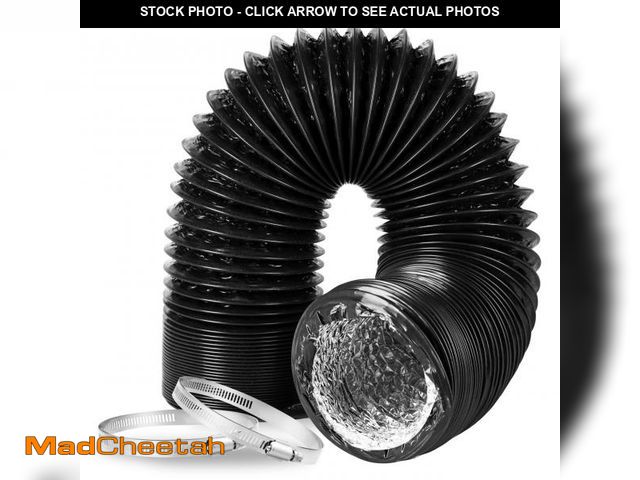 Lot 74-12305810 - Dryer Vent Hose, 10" Insulated Flexible Duct 8FT with 2 Clamps, Heavy Duty Four Layer Protection for...