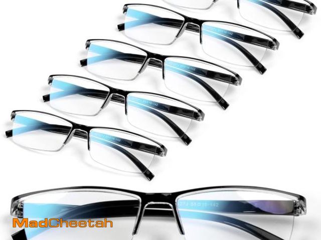 Lot 74-12322849 - 6 pack Executive Style Reading Glasses Men - Durable Readers with 99% Blue Light Blocking - Comforta...