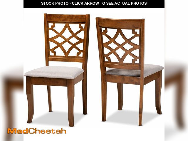 Lot 74-14348541 - Baxton Studio Mael 2-Piece Mid-Century Modern Dining Chairs, Brown, Solid, Open Back, Plush Foam-Pad...