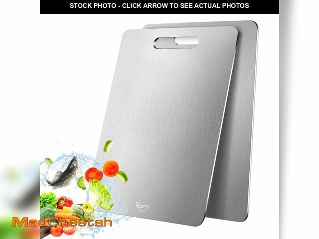 Lot 74-12968200 - 2 Pack Titanium Cutting Board - 100% Pure Titanium Cutting Boards For Kitchen,Easy to clean, Double-...