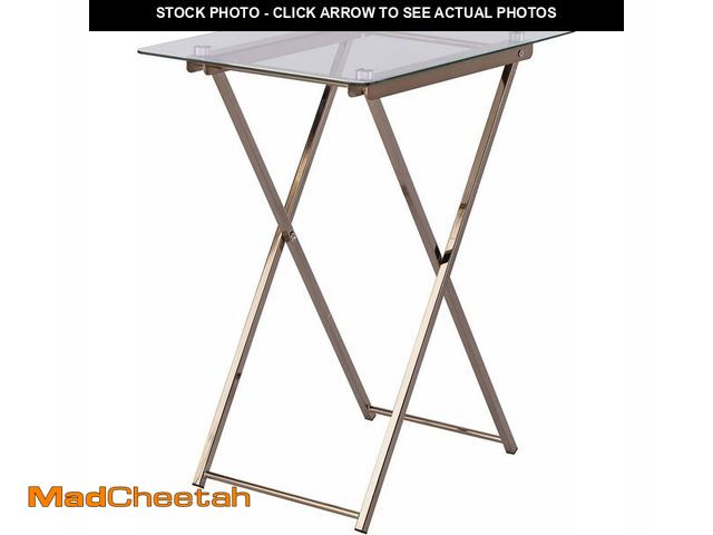 Lot 74-12829190 - SEI Furniture Meridino Folding Tray Table, Champagne - USED