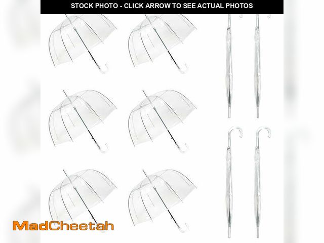 Lot 74-13059924 - 2ooya 10Pcs Transparent Bubble Umbrellas for Adults &amp; Kids, 46 Inch Windproof Dome Umbrella with...