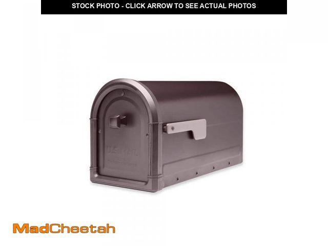 Lot 74-12463476 - Architectural Mailboxes Roxbury Rubbed Bronze, Large, Steel, Post Mount Mailbox with Premium Cast Al...