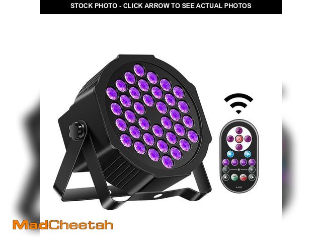 Lot 74-12697458 - 36LED Black Lights, U`King 72W UV Stage Lights Blacklight with Glow in The Dark Party Supplies by DM...