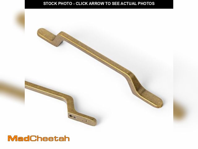 Lot 74-14147928 - Goo-Ki 6 Pack Cabinet Handles Antique Brass Drawer Pulls, 5.04" c-c Vintage Brass Bar Cabinet Pulls ...