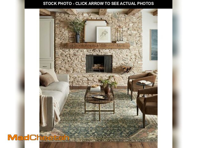 Lot 74-12760301 - Loloi Magnolia Home by Joanna Gaines Banks Collection BAN-02 Denim/Clay 2'-3" x 3'-9" .13" Pile Heig...