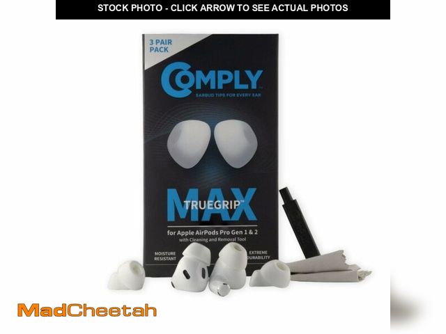 Lot 74-12839961 - Comply TrueGrip MAX | Premium Memory Foam Replacement Earbud Tips for Apple AirPods Pro 1 &amp; 2 | ...