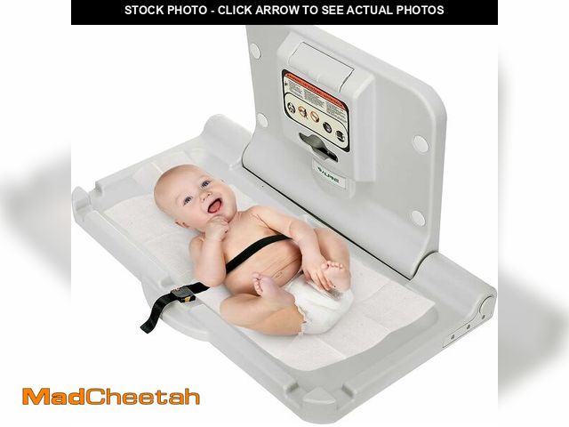 Lot 74-14305337 - Alpine Wall Mounted Baby Changing Station - Horizontal Baby Changing Table Foldable Diaper Tables wi...