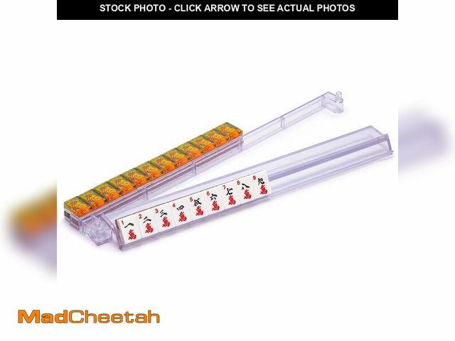 Lot 74-14155153 - Yellow Mountain Imports Modern Mahjong Racks with Built-in Pushers - Clear - Set of 4 - UNUSED