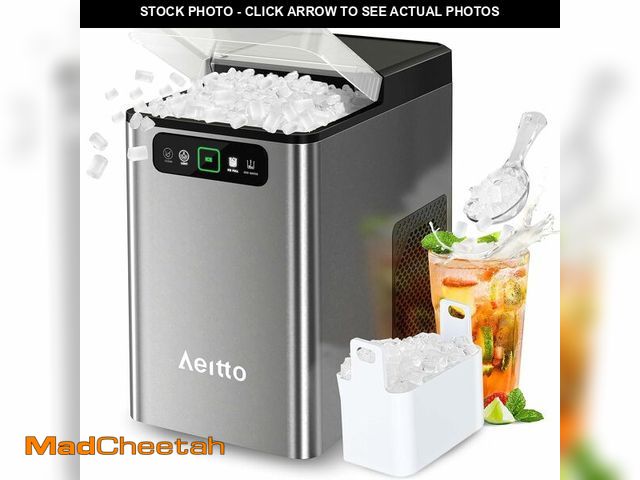 Lot 74-13499983 - Aeitto Nugget Ice Maker Countertop, Pellet Ice Machine Soft Chewable Ice 40lbs/Day, One-Click Operat...