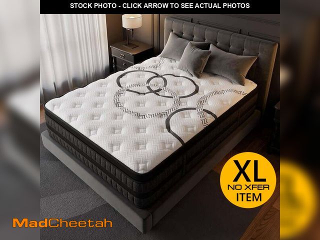 Lot 74-14435234 - GREOO King Mattress 12" Hybrid Mattress in a Box Gel Memory Foam and Pocket Springs with Motion Isol...