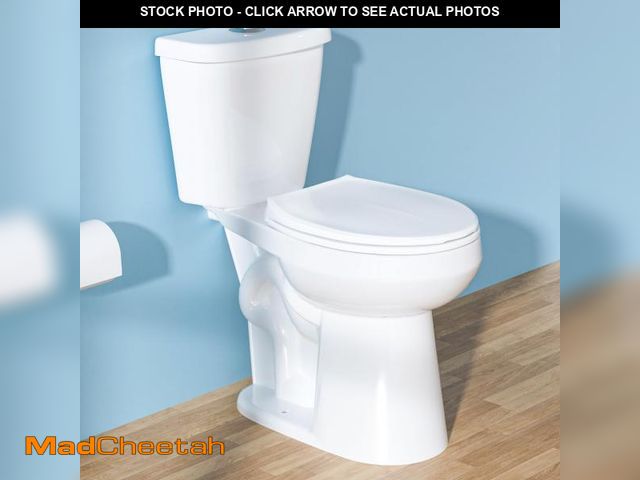 Lot 74-12411939 - HOMLYLINK 19 Inch Compact Tall Toilet for Seniors, ADA High Toilet for Small Bathroom, Comfort Bowl ...
