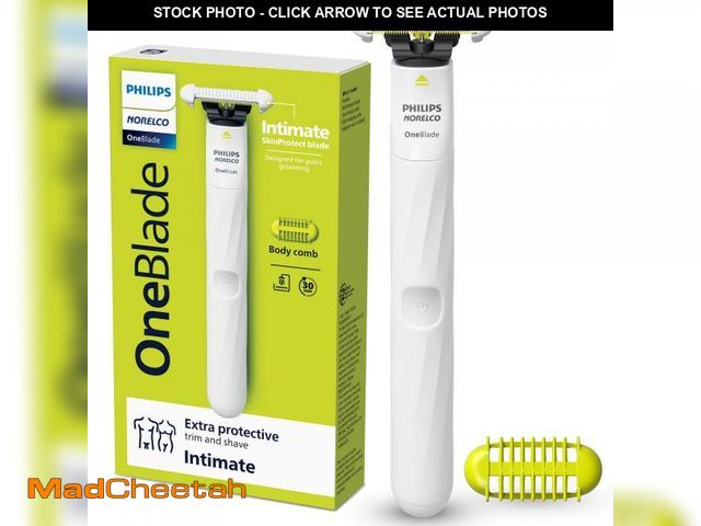 Lot 74-12119530 - Philips Norelco OneBlade Intimate, Designed for Pubic Grooming, Trim &amp; Shave with Extra Skin Pro...