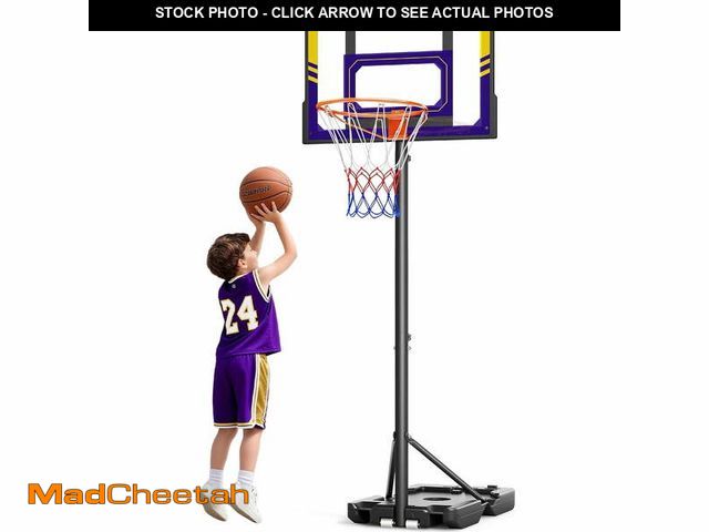Lot 74-14288104 - Toremore Kids Basketball Hoop Outdoor, 3.5-7ft Stepless Adjustable Height, Portable Basketball Hoop ...