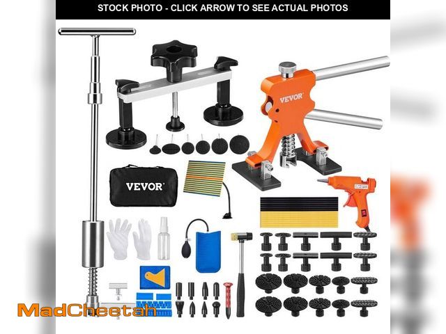 Lot 74-14223653 - VEVOR 69 PCS Dent Repair Kit Paintless Dent Removal Puller with Golden Lifter Bridge Puller Slide Ha...