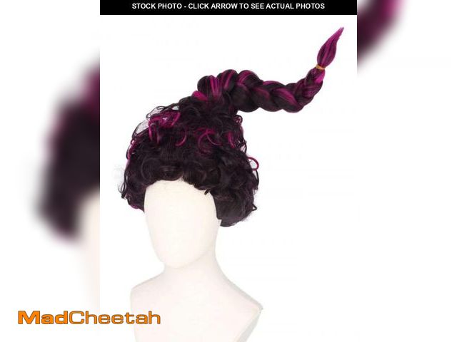 Lot 74-12309273 - LeMarnia Women's Wig Short Purple Curly Braids Witch Wigs for Women Halloween Costume Party Wig - US...