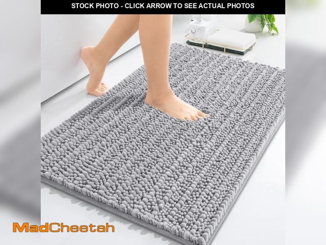 Lot 74-12111383 - Arotive Luxury Chenille Bathroom Rug Mat, Extra Soft Thick Absorbent Shaggy Bath Rugs, Non-Slip Mach...