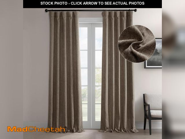 Lot 74-12049818 - HPD Half Price Drapes - Faux Linen Curtains for Living Room (1 Panel) - 50W X 108L - Textured Room D...