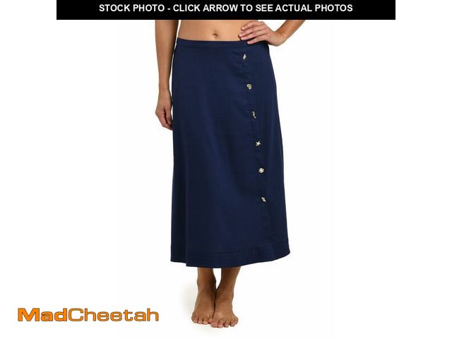 Lot 74-14428344 - La Blanca Women's Midi Skirt Swimsuit Cover Up, Indigo//Harbor Breeze, Medium - USED