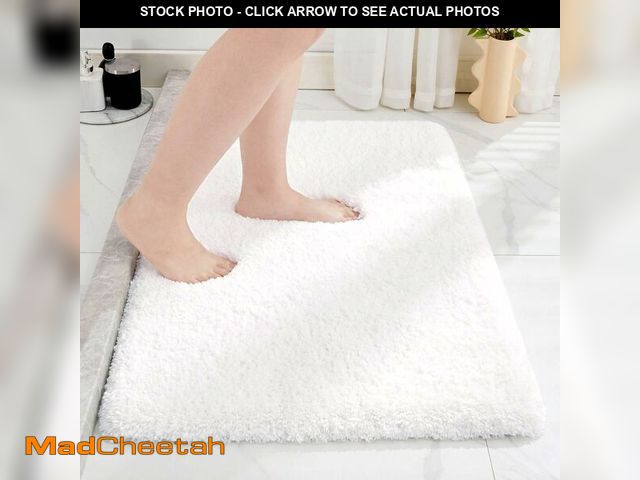 Lot 74-13542159 - Disolla White Bathroom Rug 20x32 - Non-Slip Plush Thick Bath Mat, Highly Absorbent &amp; Ultra Soft ...