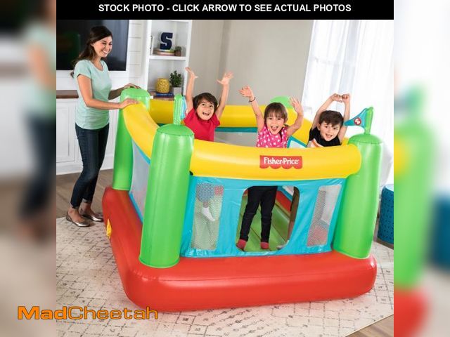 Lot 74-12425934 - Fisher-Price Indoor Bouncer with Built-in Pump - UNUSED