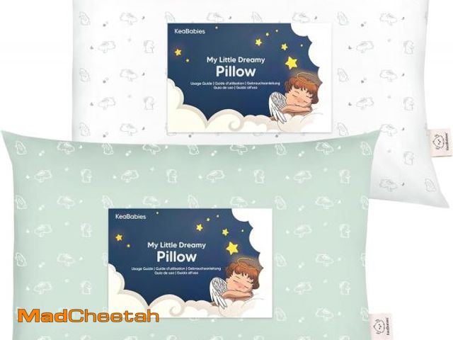Lot 74-12328086 - KeaBabies 2-Pack Toddler Pillow 13x18 - Soft Organic Cotton Kids Travel Bed Pillows for Sleeping, Sc...